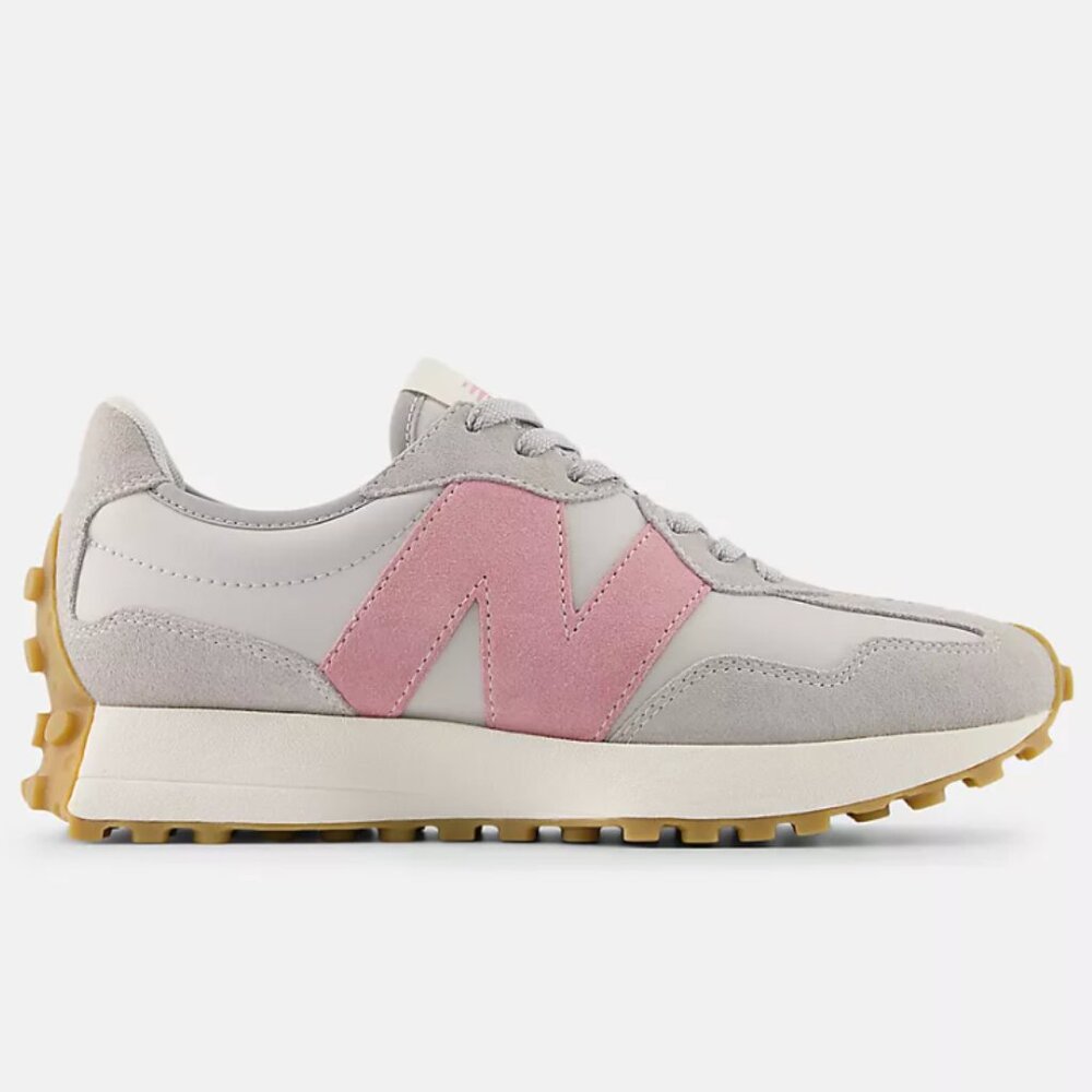 New Balance 327 Women's Casual Sneakers Shoes White Moonbeam Pink various sizes - Picture 4 of 9
